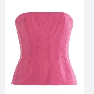 STAUD wood grain strapless top